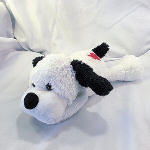 Animal Adventure Puppy Dog Plush White Black Red Felt Heart Red Bow 12 Inch 2015